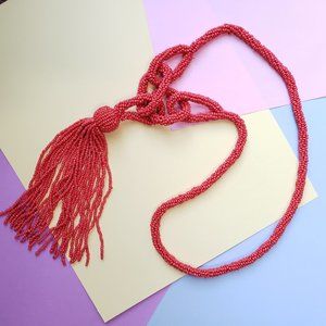 Pop-of-color beaded statement necklace